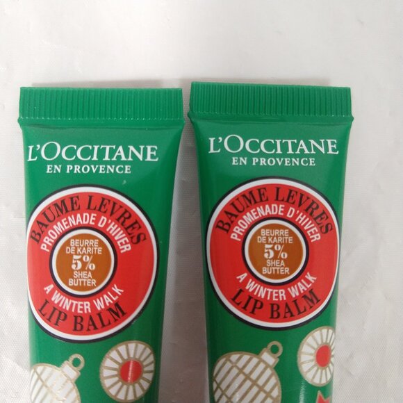 L'Occitane Limited Edition Winter Walk 5% Shea Lip Balm 12ML X 2 NEW - Picture 3 of 5